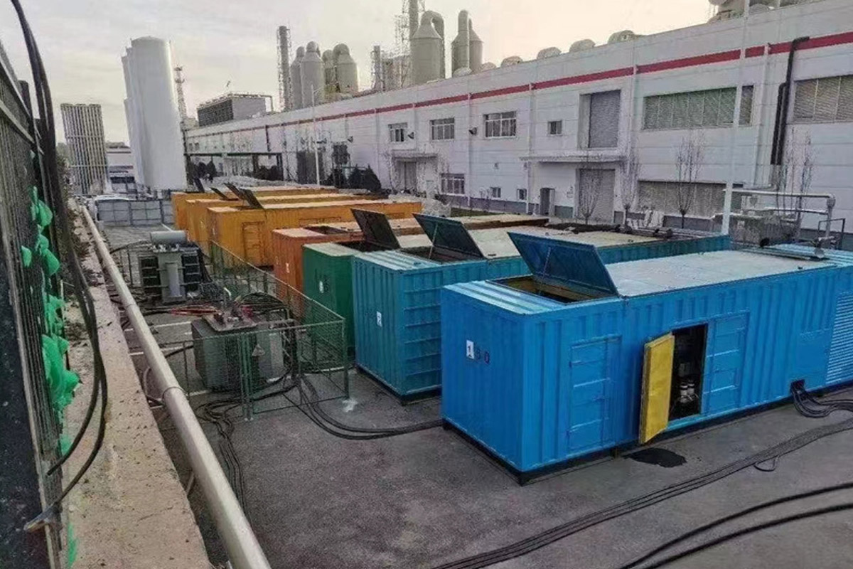 曹妃甸发电机租赁施工现场